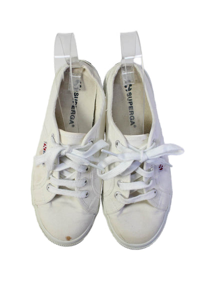 Superga Womens Canvas Slide On Sneakers White Size 37.5 7.5