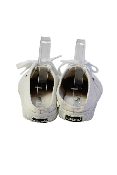 Superga Womens Canvas Slide On Sneakers White Size 37.5 7.5