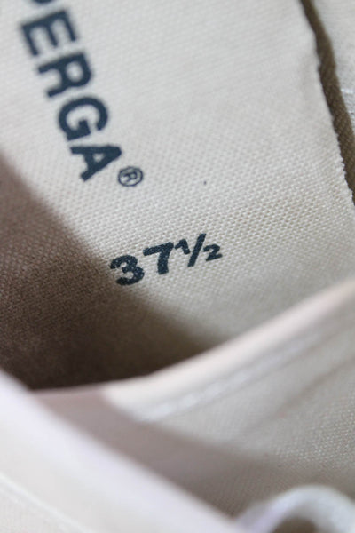 Superga Womens Canvas Slide On Sneakers White Size 37.5 7.5