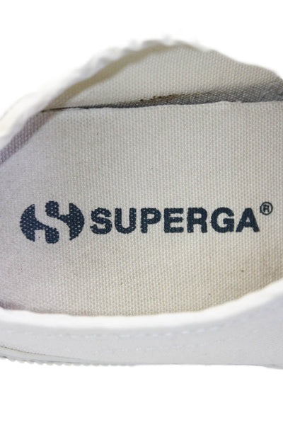 Superga Womens Canvas Slide On Sneakers White Size 37.5 7.5