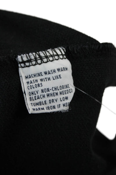 Polo Ralph Lauren Mens Short Sleeve Collared Knit Polo Shirt Black Cotton Medium