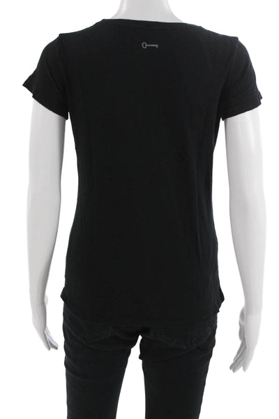 What Goes Around Comes Around Women Black Short Sleeve Graphic T-Shirt Size S