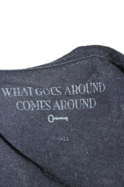 What Goes Around Comes Around Women Black Short Sleeve Graphic T-Shirt Size S
