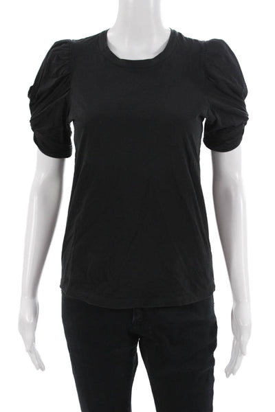 ALC Womens Basic T-Shirt Black Crew Neck Short Sleeve Size XS