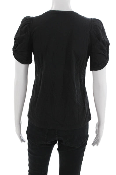 ALC Womens Basic T-Shirt Black Crew Neck Short Sleeve Size XS