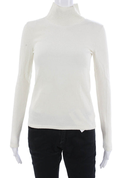 Nanushka Unisex Pullover Sweater White High Neck Long Sleeve Cotton Size XS