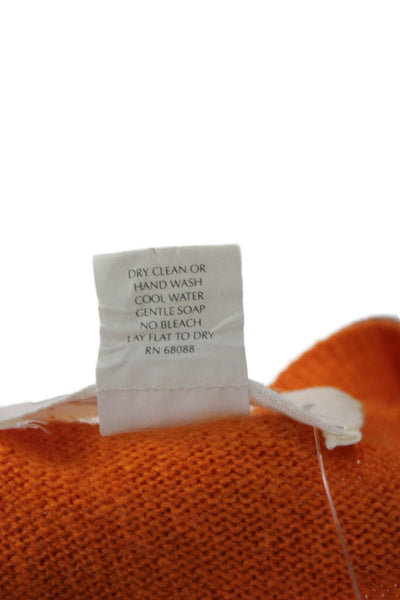 TSE Say Unisex Henley Cashmere Sweater Orange Size XS