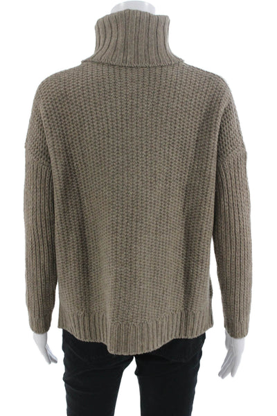 Vince Unisex Brown Turtleneck Pullover 50% Yak 50% Wool Size XS