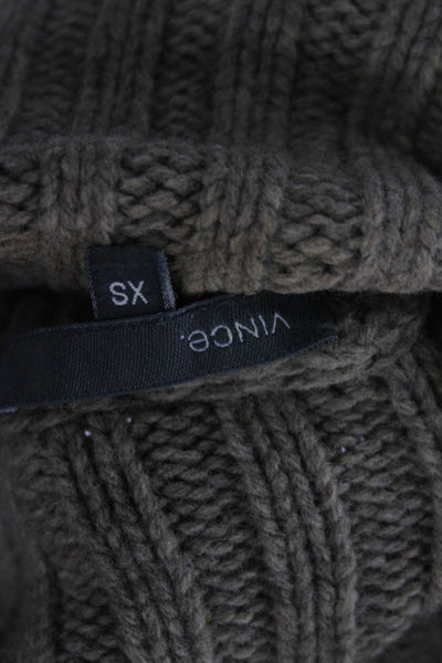 Vince Unisex Brown Turtleneck Pullover 50% Yak 50% Wool Size XS