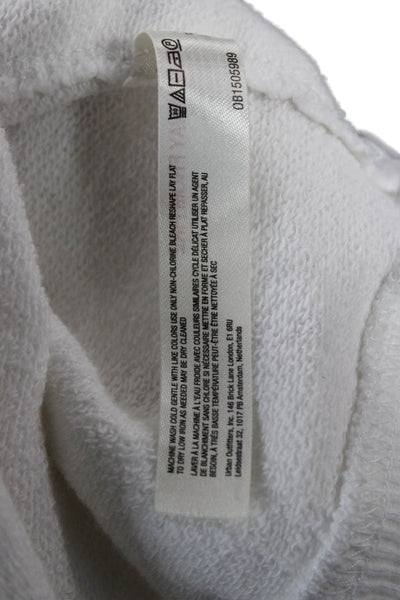 Daily Practice Womens Cardigan Sweatshirt White Cotton Long Sleeve Size XS