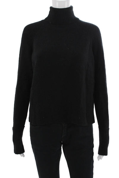 J Crew Unisex Black Merino Alpaca Turtleneck Pullover Long Sleeve Size S