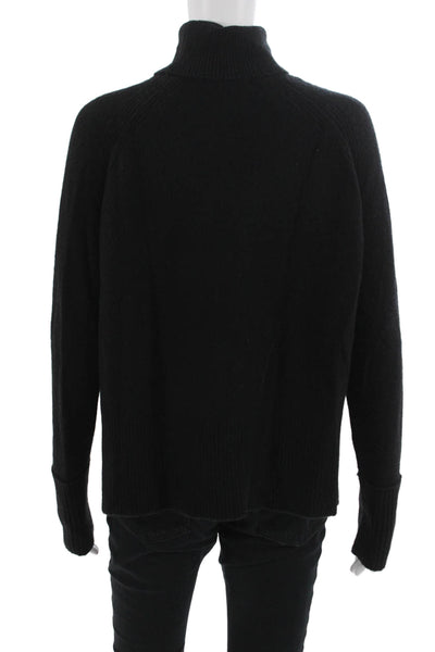 J Crew Unisex Black Merino Alpaca Turtleneck Pullover Long Sleeve Size S