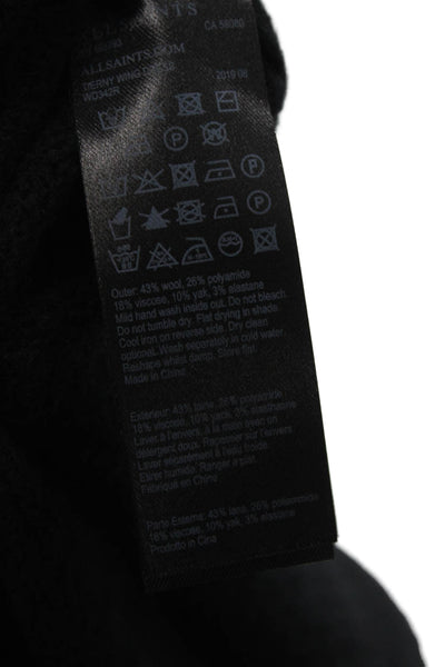Allsaints Unisex Pullover Turtleneck Black Long Sleeve Size S