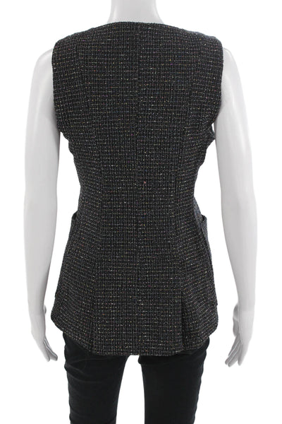 Maeve Anthropologie Womens Vest Dark Gray Square Neck Sleeveless Size 2XS