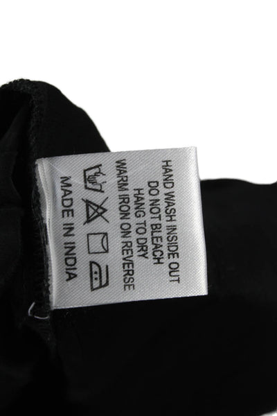 Chelsea Flower Women Jogger Pants Black Geometric Viscose Drawstring Size XS