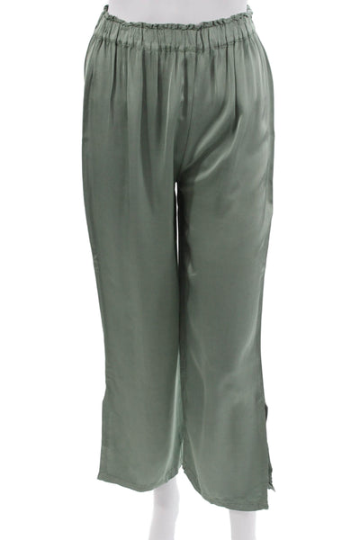 Free For Humanity Womens Cropped Bohemian Green Pants Size One Size