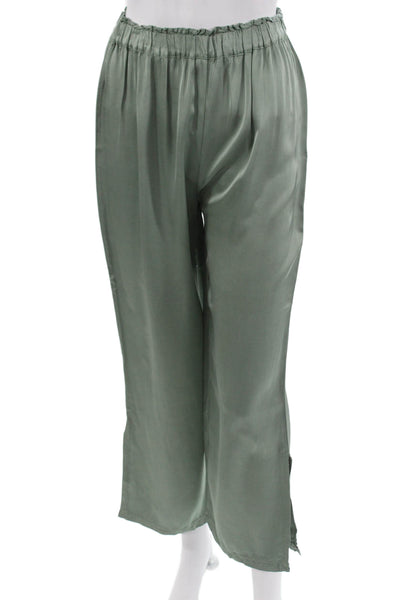 Free For Humanity Womens Cropped Bohemian Green Pants Size One Size