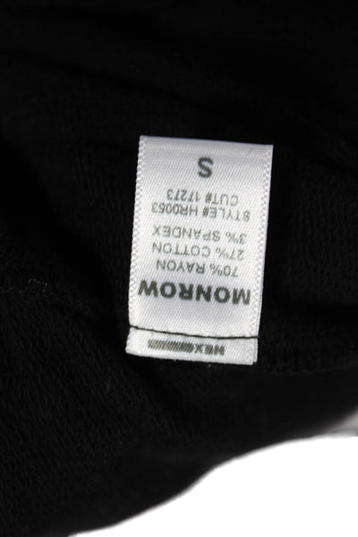 Monrow Women Black Sleeveless Square Neck Jumpsuit Size S