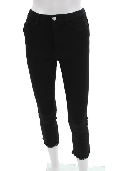 DL1961 Women Ankle Cropped Skinny Jeans Black Plus Size 24