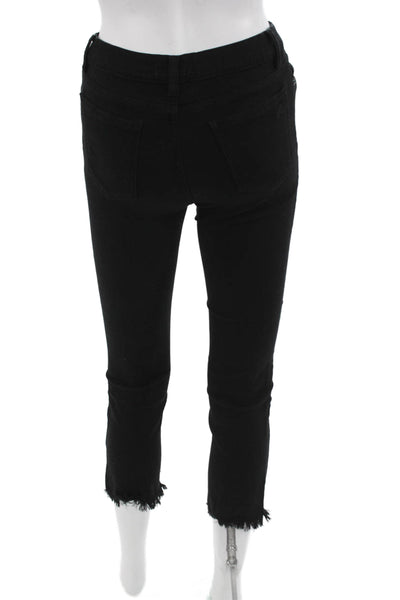 DL1961 Women Ankle Cropped Skinny Jeans Black Plus Size 24