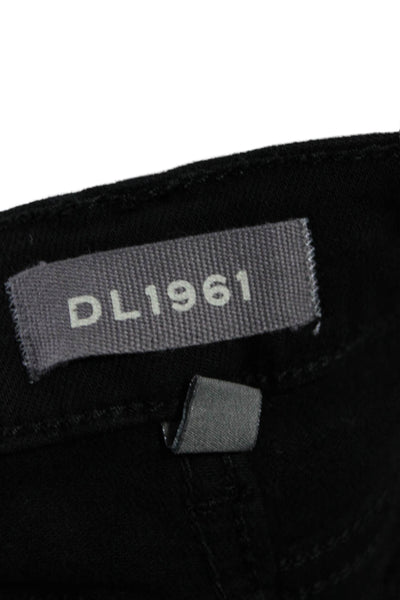 DL1961 Women Ankle Cropped Skinny Jeans Black Plus Size 24