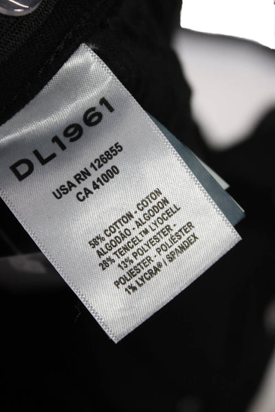 DL1961 Women Ankle Cropped Skinny Jeans Black Plus Size 24
