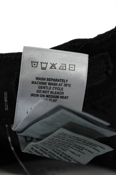DL1961 Women Ankle Cropped Skinny Jeans Black Plus Size 24