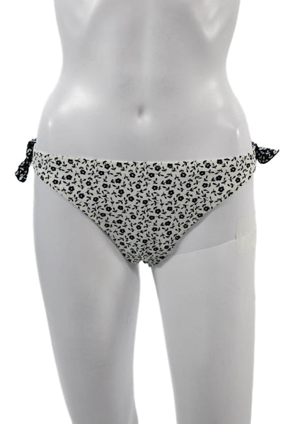 Kisuii Women Floral Black Swim Bottoms 72% Nylon 28% Lycra Size L