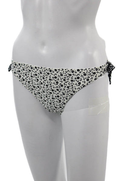 Kisuii Women Floral Black Swim Bottoms 72% Nylon 28% Lycra Size L