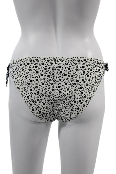 Kisuii Women Floral Black Swim Bottoms 72% Nylon 28% Lycra Size L