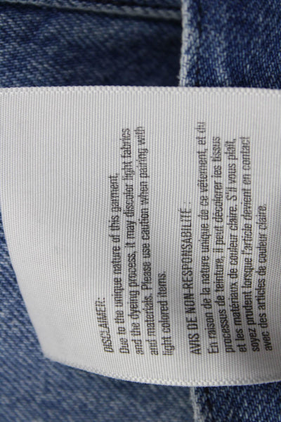 3x1 NYC Womens Cropped Straight Blue Cotton Jeans Size 28