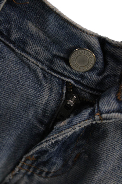 Abercrombie & Fitch Womens Bootcut Flared Blue Jeans Low Rise Button Size 4