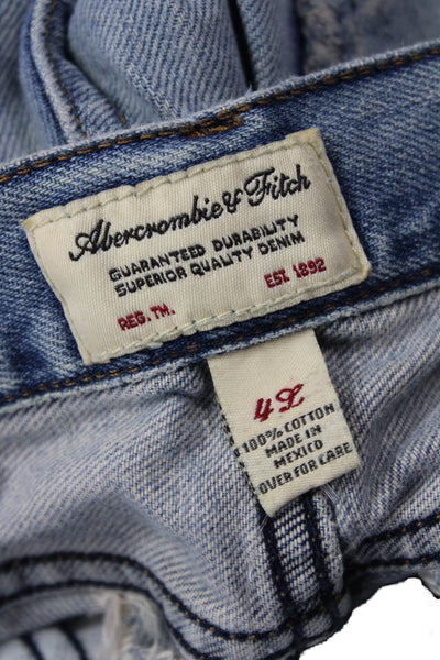 Abercrombie & Fitch Womens Bootcut Flared Blue Jeans Low Rise Button Size 4