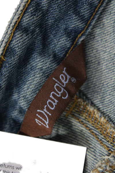 Wrangler Women Bootcut Flared Blue Low Rise 100% Cotton Jeans 31 Inseam Size 28