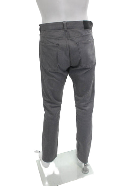 Theory Mens Gray Straight Jeans Button Fly Designer Size 33