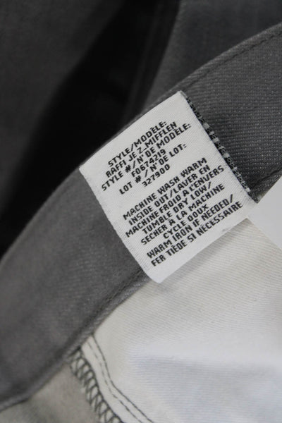 Theory Mens Gray Straight Jeans Button Fly Designer Size 33