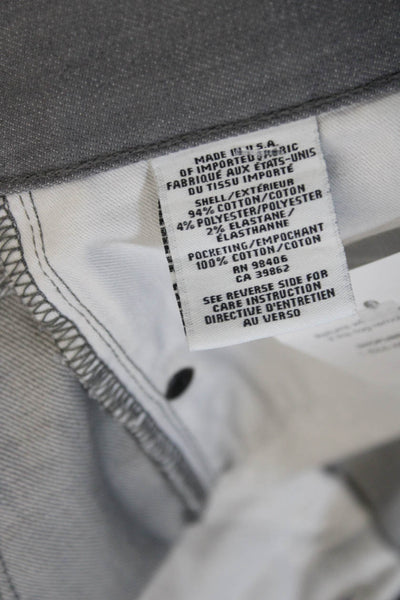 Theory Mens Gray Straight Jeans Button Fly Designer Size 33