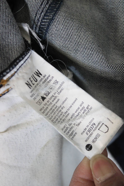 Neuw Mens Skinny Dark Blue Jeans Size 34