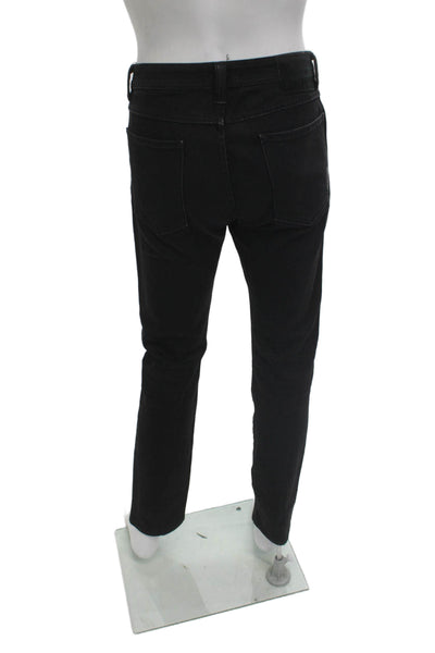 Neuw Mens Black Button Fly Cotton Stretch Jeans Size 34