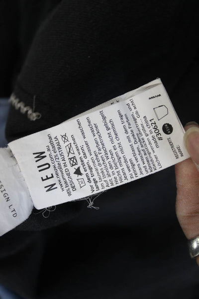 Neuw Mens Black Button Fly Cotton Stretch Jeans Size 34