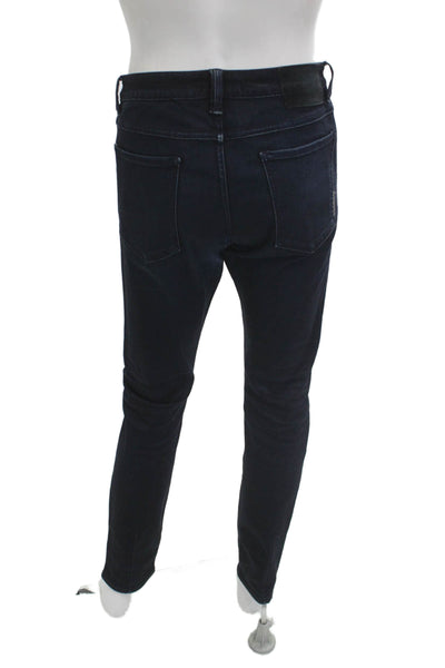 Neuw Mens Skinny Tapered Jeans Dark Blue Designer Size 34