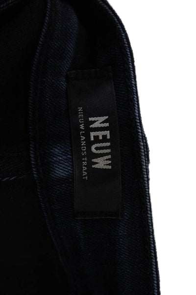 Neuw Mens Skinny Tapered Jeans Dark Blue Designer Size 34