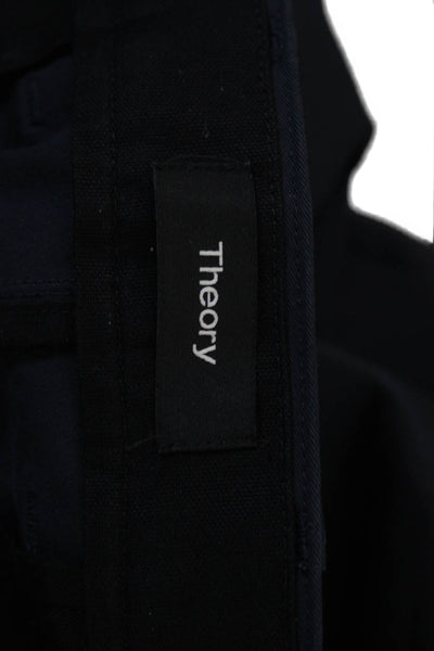 Theory Mens Chino Dress Pants Dark Blue Cotton Size 34