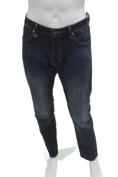 Neuw Men's Skinny Tapered Dark Blue Jeans Size 34
