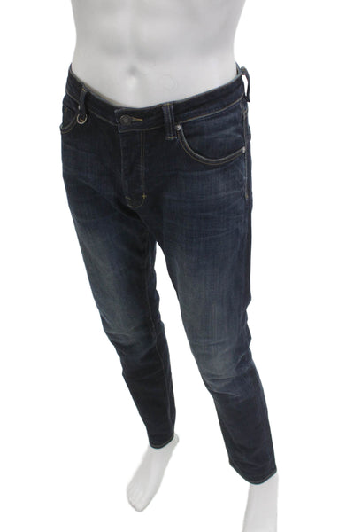 Neuw Men's Skinny Tapered Dark Blue Jeans Size 34