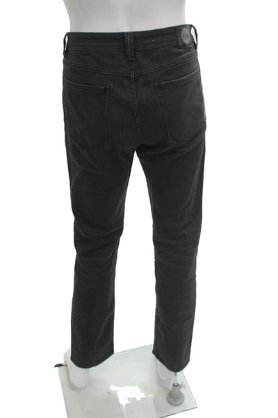 Neuw Mens Cropped Ankle Black Jeans Size 34