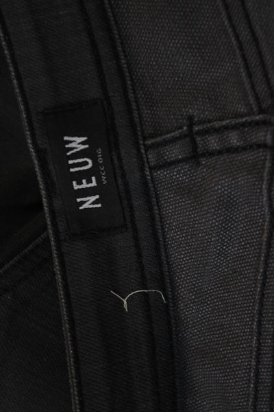 Neuw Mens Cropped Ankle Black Jeans Size 34