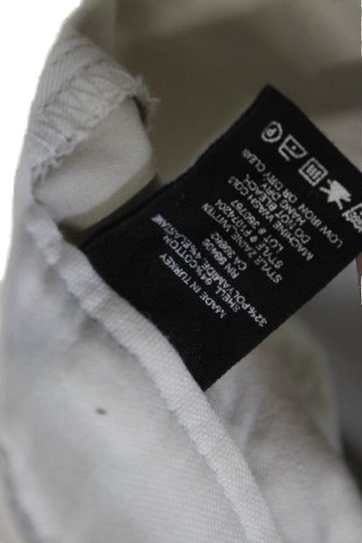 Theory Mens Chino Dress Pants Gray 98% Cotton Button Closure Size 34