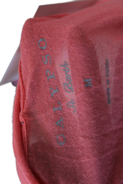 Calypso Saint Barth Women Basic Pink Cashmere Silk T-Shirt Short Sleeve Size M