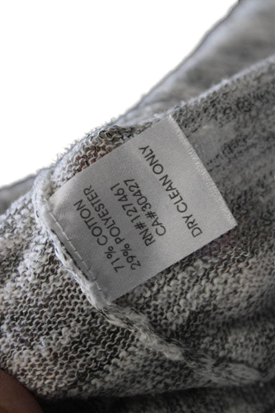 Wildfox Womens Bohemian Basic V-Neck Cotton Sweater Gray Long Sleeve Size XS